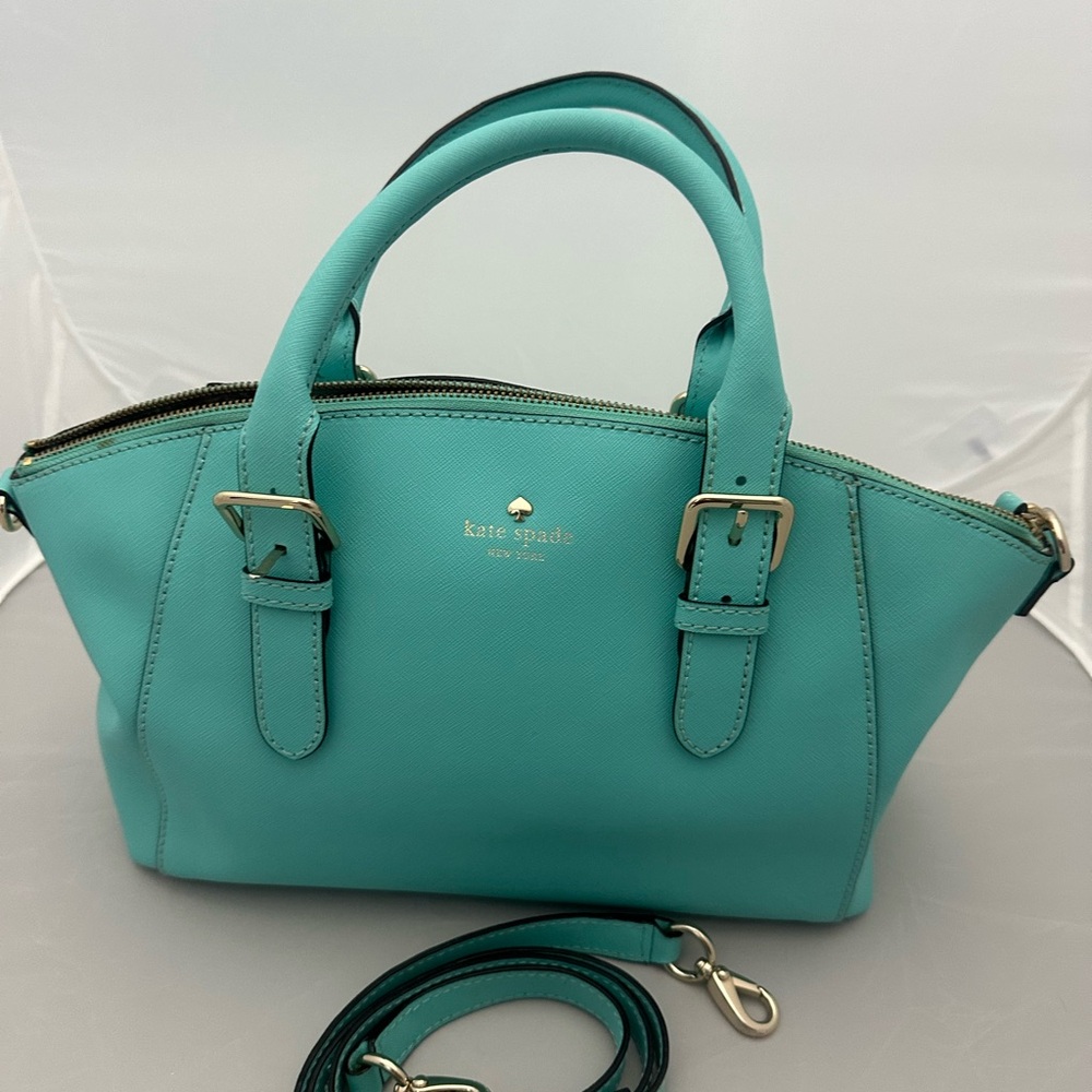 Kate Spade Green Satchel with Structured Design